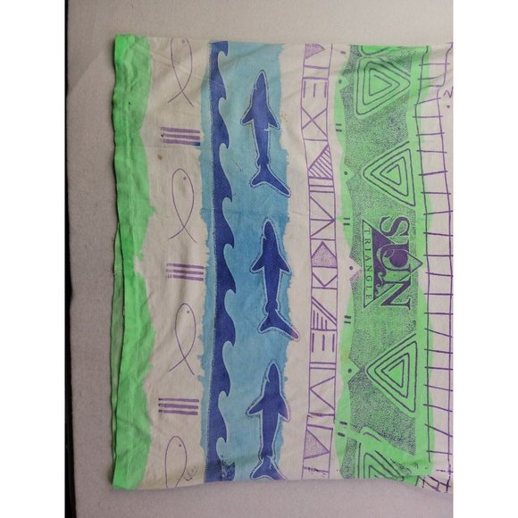 Vintage 80's Sun Triangle Men X/XL Tourist Shirt Tee Bahamas Single Stitch Aztec - Picture 2 of 11